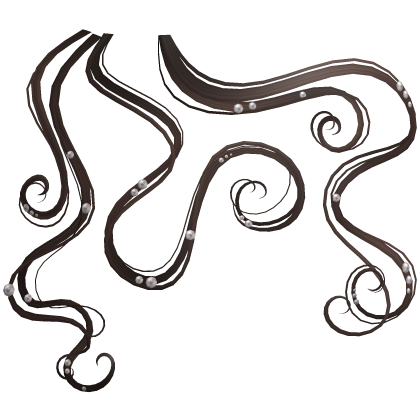 Brown Curly Elegant Hair Edges w/ Pearls Roblox item