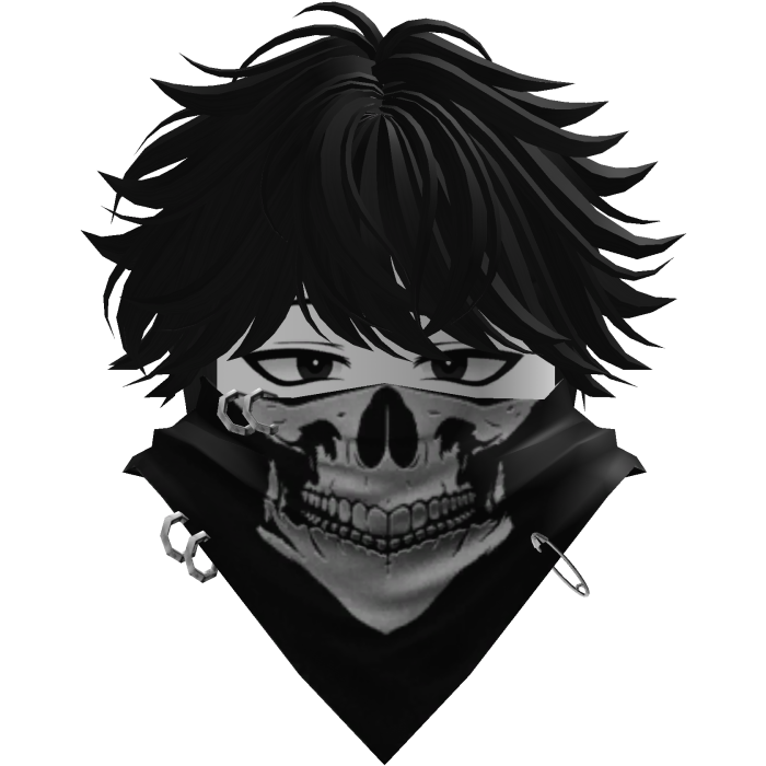 Vkei Black Y2K Emo Hair