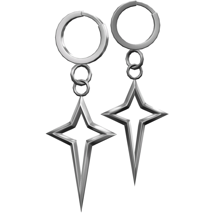 Silver Y2K Cross Earrings