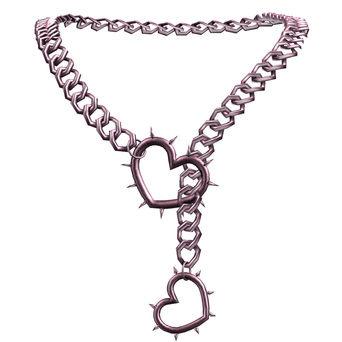 Pink Heart Chain Choker