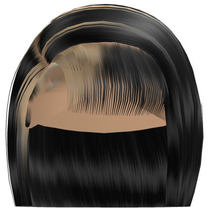 𝓭 Side Part Bob w/ Bangs (Black/Blonde)