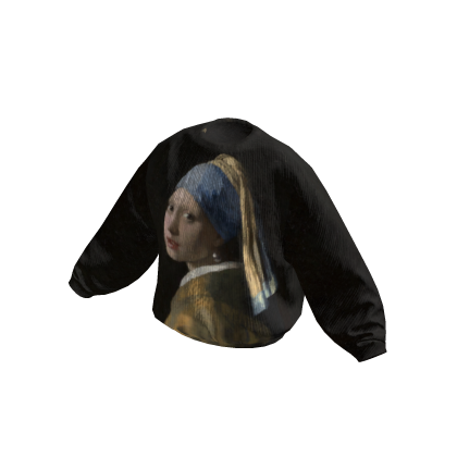Girl with a pearl earring sweatshirt - DRESSX
