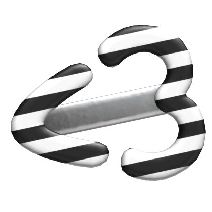 𝓓 | dollie <3 hairclip - black & white stripes