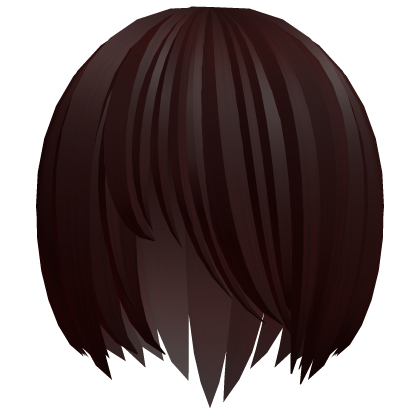 dark red shy long scene emo hair Roblox item