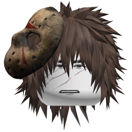 Jason's mask on top light brown hair vkei Roblox item