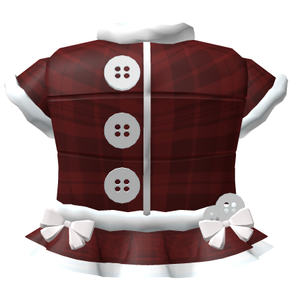 kawaii cute red plaid christmas winter jacket Roblox item