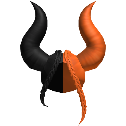 Halloween Demon Horns Hair Orange Roblox item