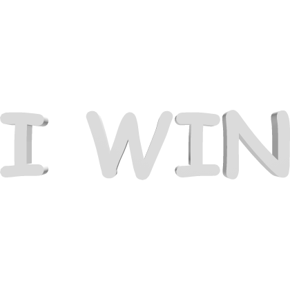 I Win gamer text Roblox item