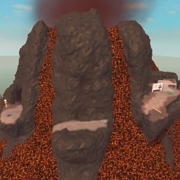 Volcano survival icon