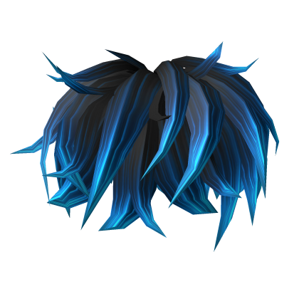 🌊Blue Black Messy Hair Roblox item