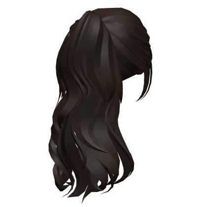 Cute Loose Curly Ponytail Hair (Dark Brown) Roblox item