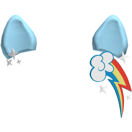 Rainbow Dash MLP Ears with Cutie Mark Roblox item