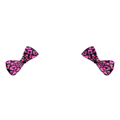 ★☆ Pink And Black Leopard Print Bows Roblox item