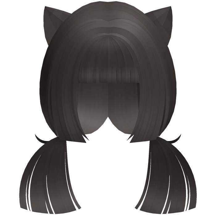 dark ash cutecore neko girl low hime pigtails