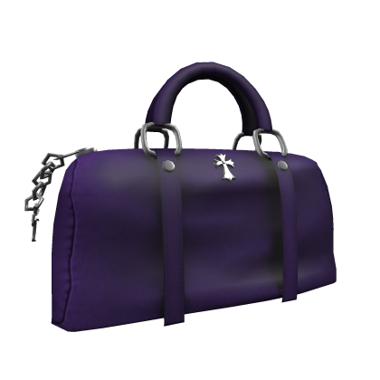 𝐌𝐄 | Purple Silver Cross Duffel Handheld Bag thumbnail
