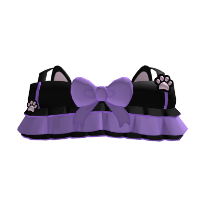 ♡ kawaii bat kitty top in purple