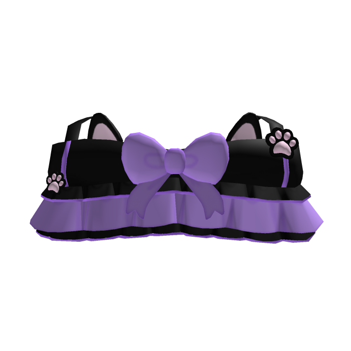♡ kawaii bat kitty top in purple