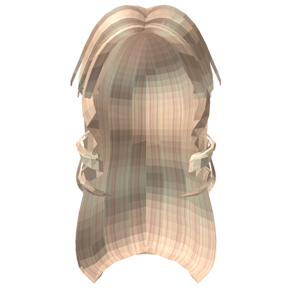 Blonde long hair with curly front Roblox item