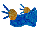 Blue and gold sparkle valk
