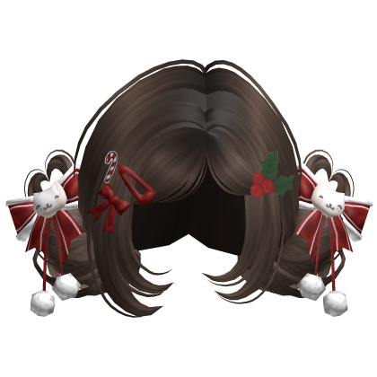 ♡ Christmas Buns w/ Bows (Brown)