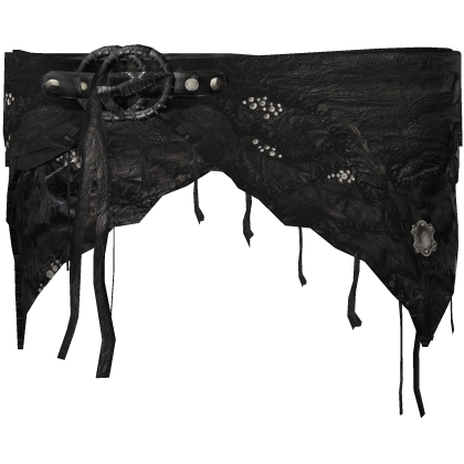 Leather Vkei Distressed Waist Wrap Skirt Belt