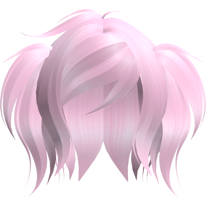 cute emo short fluffy moe pigtails in pink