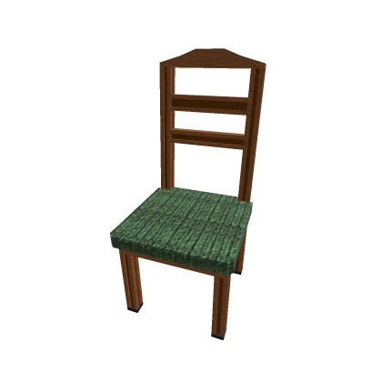 Chair with green cushion