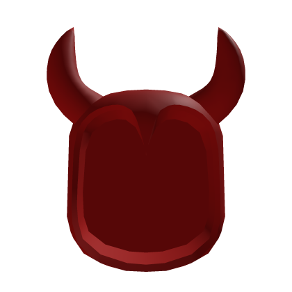 Red Basic Face Crest w/Horns