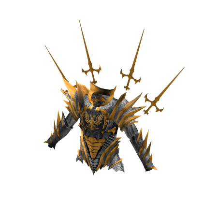 Medieval Divine Knight Aura Armor Top Silver Gold