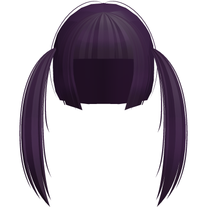 emo scene hime cut pigtails in purple Roblox item