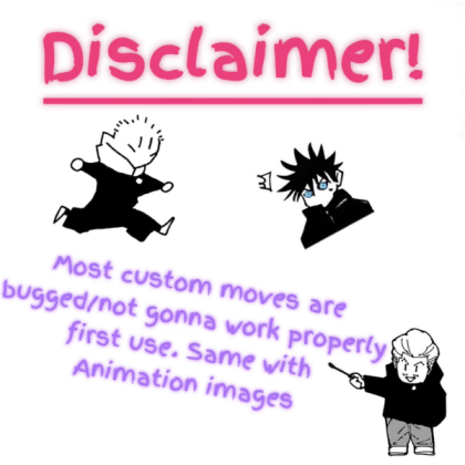 JJS Jujutsu Shenanigans disclaimer/rule Roblox decal