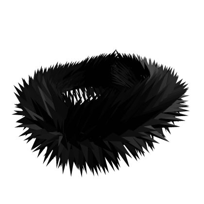 Full neck fur black super fluffy