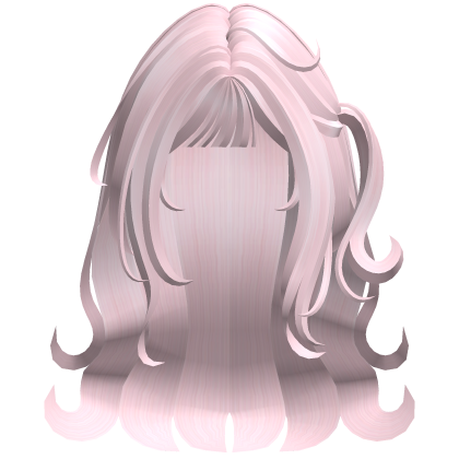 Cute Long Wavy Hair w/ Flipped Ends (Pink)