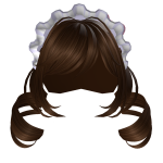  Kawaii Ribbon Twin Curls Hair (Brown)