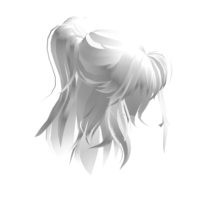 Anime Half-Up Girl Hair (White) Roblox item