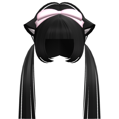 ♡ pretty droopy kitten hime pigtails in black