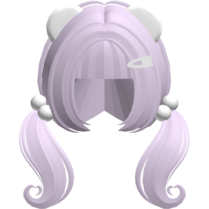 ♡ cute n short heart moe pigtails (violet)