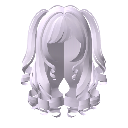 . ‿ ♡ curly angel long pigtail hair in purple Roblox item