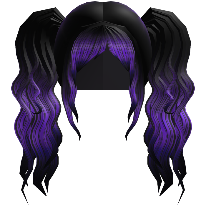 Cute Scene Gyaru Pigtails Long Wavy Purple Black