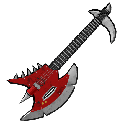 Red Battle Guitar Axe