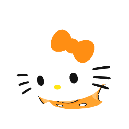 ♡ Glowing Orange Kitty On Head Roblox item