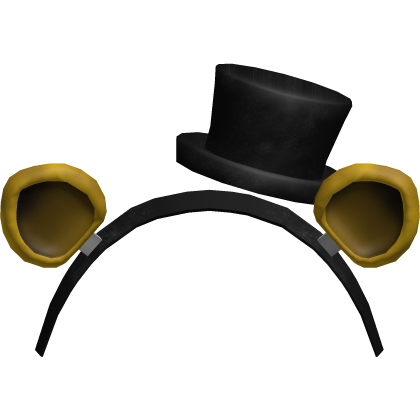 ♡ | animatronic bear golden ears headband top hat