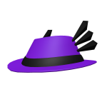 Purple Winged Fedora