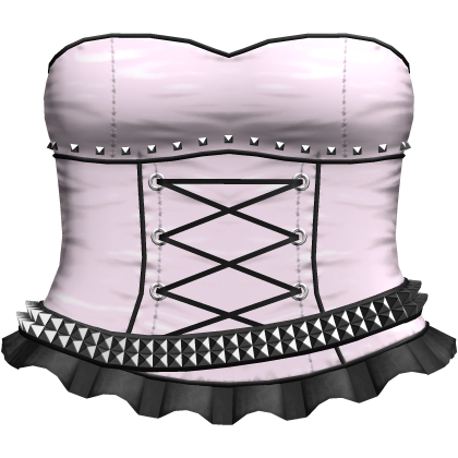 Gothic Studded Belt Dress in Pink & Black Roblox item