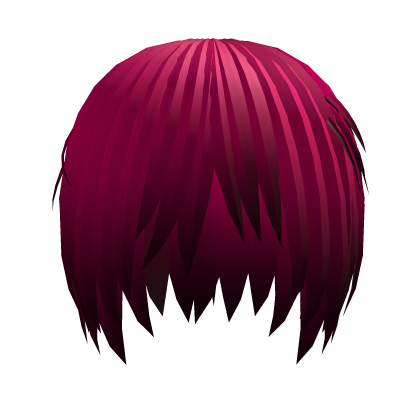 messy scenemo / vkei pink - black masc hair Roblox item