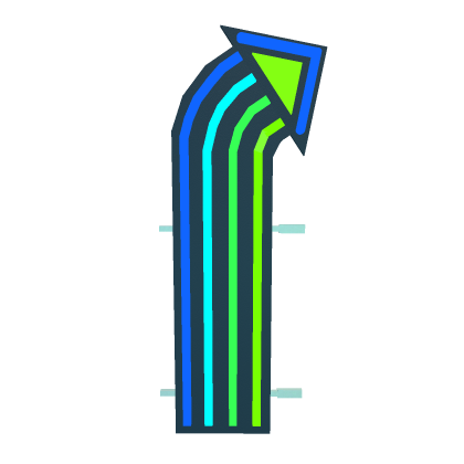 Gradient Arrow Neon Sign