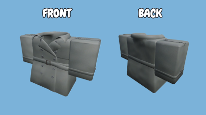 [R6] Leather coat with belt and arms preview 2