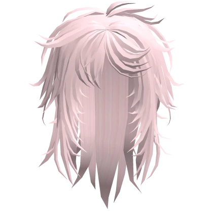 Vkei Long Messy Razor Cut Hair (Pastel Pink) | Roblox Item - Rolimon's