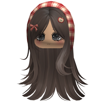 Cute Igari Girl w Plaid Headscarf Brown Roblox item