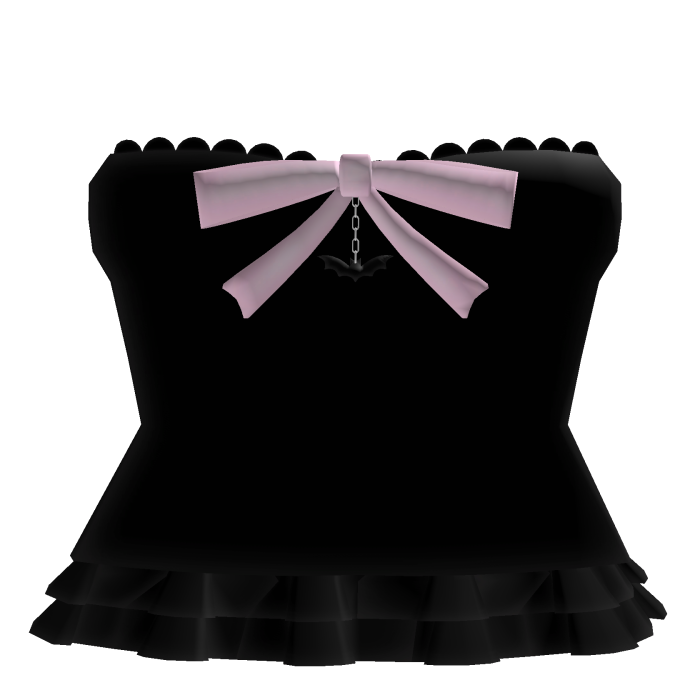 ♡ cute bat halloween dress in black & pink :3